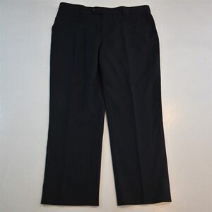 Mantoni 36x29 Navy Blue Super 140s Wool Straight Suit Trouser Dress Mens Pants
